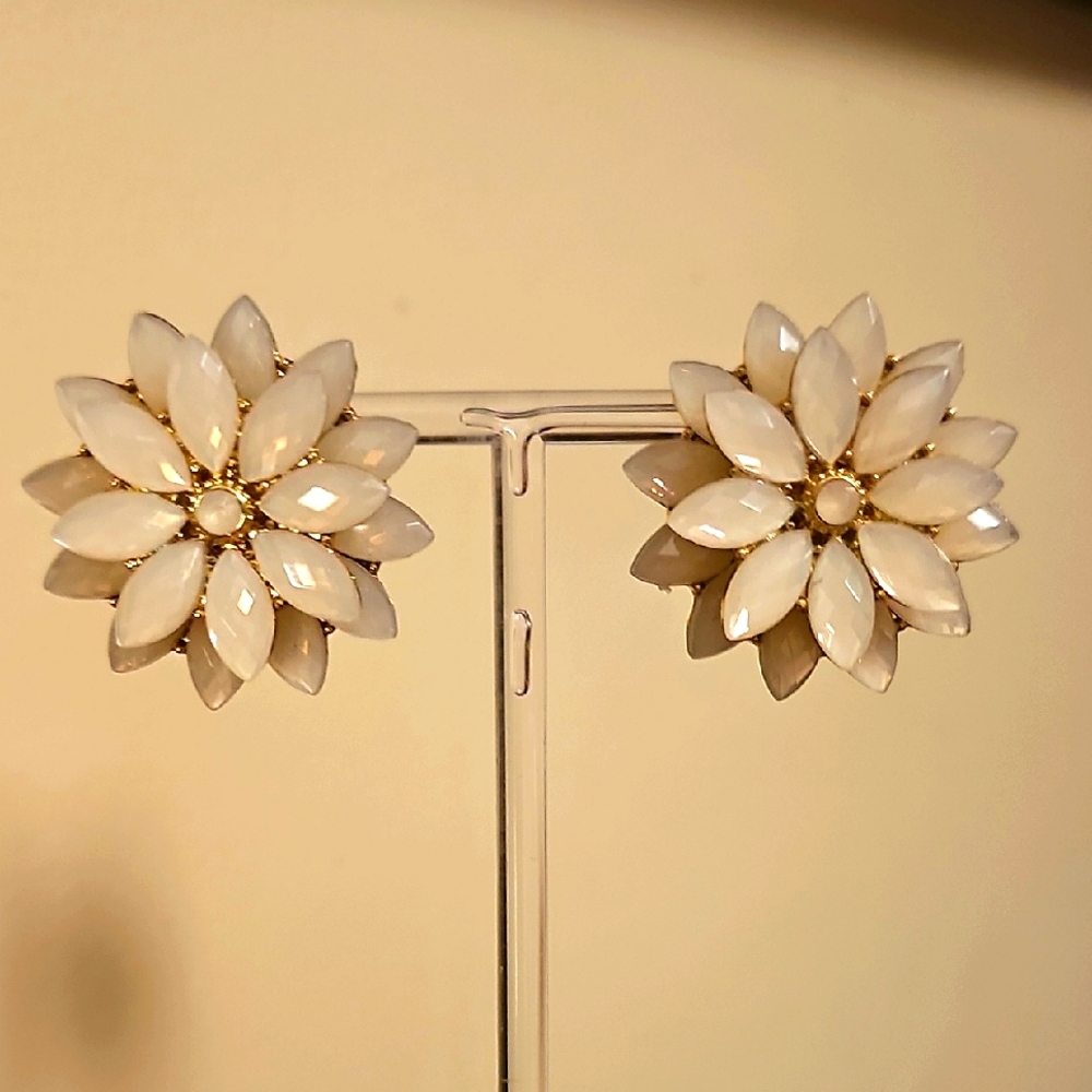 Statement Blush Pink Floral Earrings